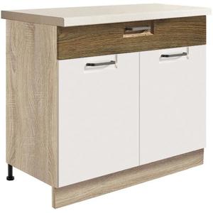 Kuchyňská Skříňka Favorit 7D Sonoma/White/Ribbeck obraz