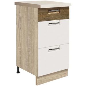 Kuchyňská Skříňka Favorit 8D Sonoma/White/Ribbeck obraz