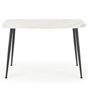Stùl Marco 120x70 Sklenka/Mdf/Ocel – Bílý/Černá obraz
