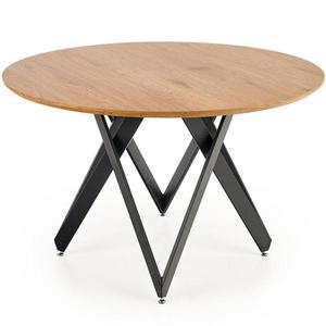 Stůl Mozambik 120 Mdf/Ocel – Dub Zlatý/Černá obraz