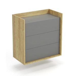 Skříň Mobius 3s hikora/šedá zaprášená obraz