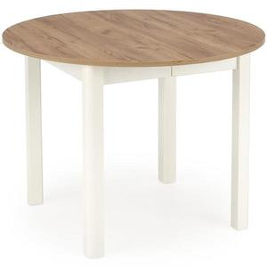Stůl Ringo 102x142 talíř/mdf – dub craft/bílá obraz