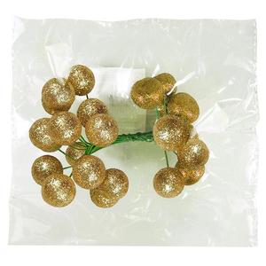 Brokátové ovoce 7, 5cm zlaté obraz