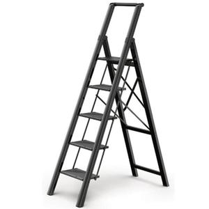 Domácí žebřík PREMIUM, černý, 5 stupně obraz
