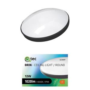 Svitidlo QTEC 12W 4000K black obraz