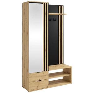 Předsíňová stěna Como černá/artisan obraz