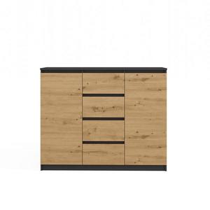 Komoda 2D4S antracit/artisan obraz