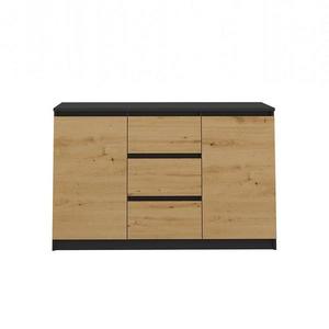 Komoda 2D3S antracit/artisan obraz