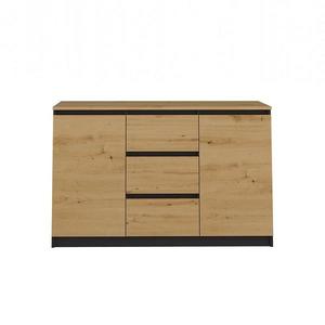 Komoda 2D3S antracit/artisan obraz