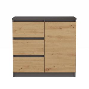 Komoda 1D3S antracit/artisan obraz