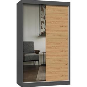 Skříň Iga 120 antracit/artisan A/B – zrcadlo obraz