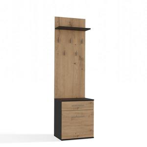 Věšák Duo antracit/artisan obraz