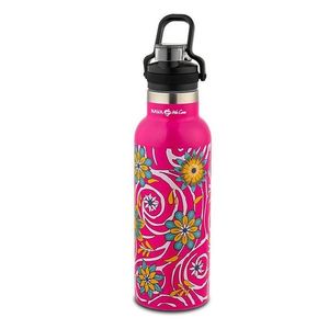 Ocelová cestovní lahev "WE CARE", purpurová 500 ml obraz