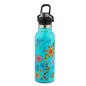 Ocelová cestovní lahev "WE CARE", tyrkysový, 500 ml obraz