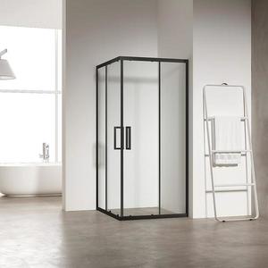 Sprchový kout čtvercový Atlas 90x90x210 black obraz