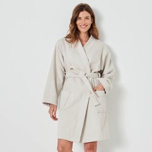 Krátký unisex župan s kimono límcem obraz
