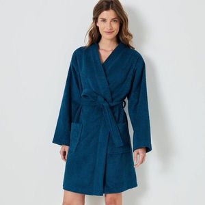 Krátký unisex župan s kimono límcem obraz