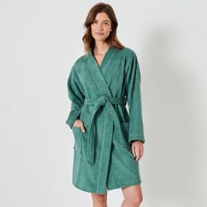 Krátký unisex župan s kimono límcem obraz