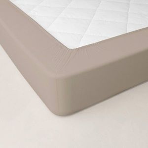 Jednobarevné perkálové napínací prostěradlo, hloubka rohů 40 cm obraz