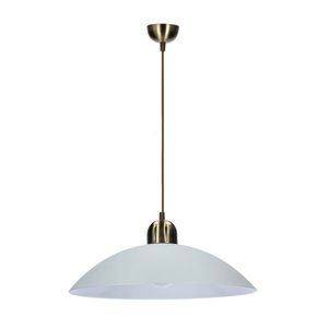 Závěsná lampa Mira patinovaná 1x60W E27 bílé stínidlo obraz