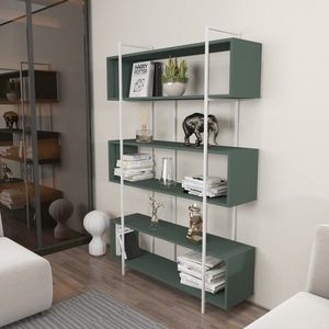 Knihovna Bruti - Green, White obraz