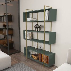 Knihovna Bruti - Green, Gold obraz