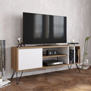 TV stolek Mistico (140) - Walnut, White obraz