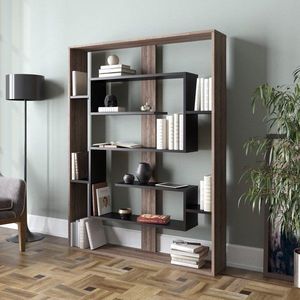 Knihovna Esteban - Walnut, Black obraz