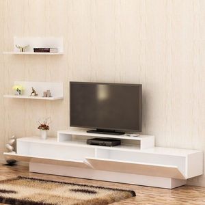 TV stěna / Sestava pod TV Lucca TV - White, White obraz