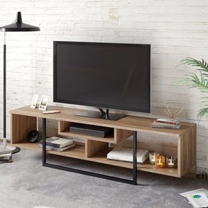 TV stolek Asal (150) - Walnut, Black obraz
