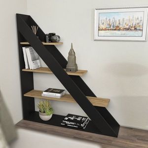 Knihovna Pisagor - Black, Oak obraz