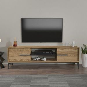 TV stolek Eslem - Oak, Black obraz