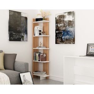 Knihovna Als - Teak, White obraz