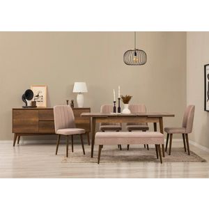 Set s rozkládacím stolem, židlemi a konzolou (7 kusů) Vina 03 0900 - Walnut, Stone obraz