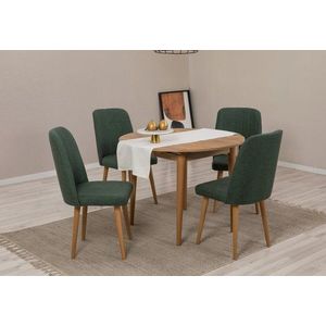 Jídelní set s rozkládacím stolem a židlemi (5 kusů) Vina 1070 - Atlantic Pine, Green obraz