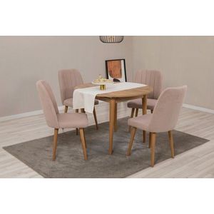 Jídelní set s rozkládacím stolem a židlemi (5 kusů) Vina 0900 - Atlantic Pine, Stone obraz
