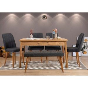Set stolu a židlí (6 kusů) Costa Atlantic Anthracite obraz