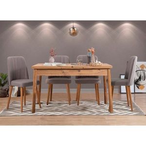 Jídelní set s rozkládacím stolem a židlemi (5 kusů) Santiago Atlantic Grey obraz