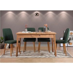 Jídelní set s rozkládacím stolem a židlemi (5 kusů) Santiago Atlantic Green obraz