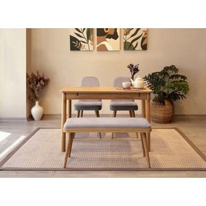 Jídelní set s rozkládacím stolem a židlemi (4 kusy) Vina Mini 01 0701 - Oak, Soho Grey obraz