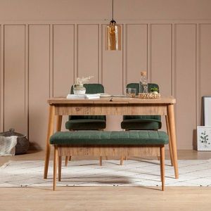 Jídelní set s rozkládacím stolem a židlemi (4 kusy) Vina 1070 - Green, Atlantic obraz