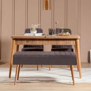 Jídelní set s rozkládacím stolem a židlemi (4 kusy) Vina 0701 - 3 - Anthracite, Atlantic obraz