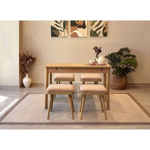 Jídelní set s rozkládacím stolem a židlemi (5 kusů) Vina Mini 05 0900 - Oak, Stone obraz