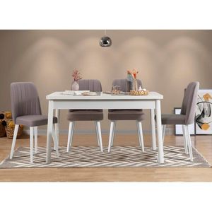 Set stolu a židlí (5 kusů) Costa White-Grey obraz