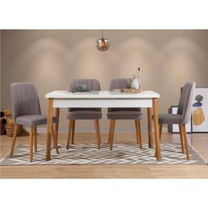Set stolu a židlí (5 kusů) Costa White Atlantice-Grey obraz