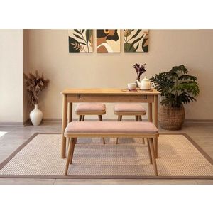 Jídelní set s rozkládacím stolem a židlemi (4 kusy) Vina Mini 04 0900 - Oak, Stone obraz