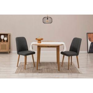 Jídelní set s rozkládacím stolem a židlemi (3 kusy) Vina 1053 - Atlantic Pine, Anthracite obraz