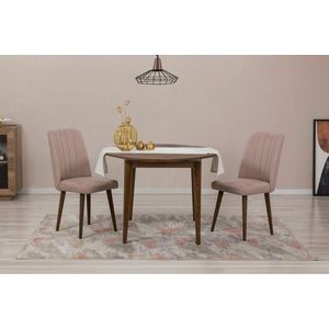 Jídelní set s rozkládacím stolem a židlemi (3 kusy) Vina 0900 - Walnut, Stone obraz