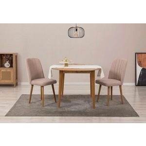 Jídelní set s rozkládacím stolem a židlemi (3 kusy) Vina 0900 - Atlantic Pine, Stone obraz
