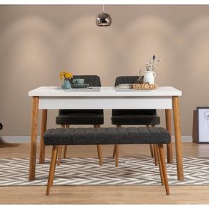 Set stolu a židlí (4 kusy) Costa Atlantic White-Anthracite obraz